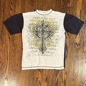 Vintage Y2K Maximalist Gothic Cross T-Shirt